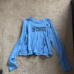 long sleeved cropped PINK top